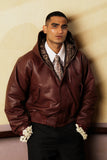 'CHAMPA' Leather Hoodie Jacket (Women)