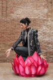 "Mystic Jungle" Hand Embroidered Structured Jacket (Women)