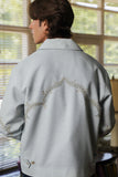 "Mahal" Embroidered Trucker Jacket (Women)