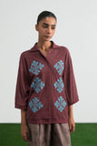 Qaif Cord Embroidered Polo Shirt (Women)