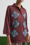 Qaif Cord Embroidered Polo Shirt (Women)