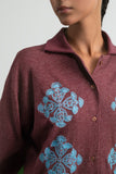 Qaif Cord Embroidered Polo Shirt (Women)