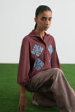 Qaif Cord Embroidered Polo Shirt (Women)