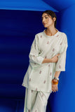 Sage Blockprint Pleated Shirt (Women)