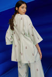 Sage Blockprint Pleated Shirt (Women)