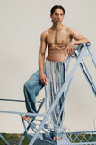 Aylin Denim Tie-dye Draped Trousers (Men)