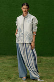 Aylin Denim Tie-dye Draped Trousers (Women)