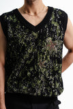 'BHEER' Woven Jacquard Knit Sweater-vest (Men)