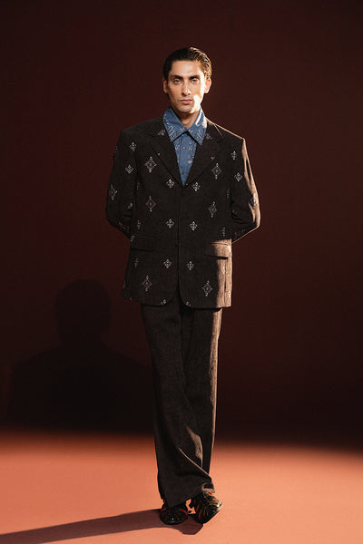 ジャケット・アウター i_am_official corduroy color check coat I_am（アイアム）の「corduroy collar check coat（ステンカラー