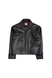 LEATHER JACKET WITH MATCHING DORI COLLAR