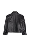 LEATHER JACKET WITH MATCHING DORI COLLAR