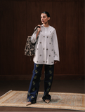 Zeenah Hand Embellished Denim Trousers