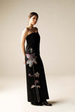 HAND CRAFTED MALKA COLUMN DRESS IN BLACK