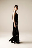 HAND CRAFTED MALKA COLUMN DRESS IN BLACK