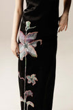 HAND CRAFTED MALKA COLUMN DRESS IN BLACK