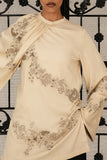 Raya Draped Hand Embroidered Shirt & Trouser Set (Women)