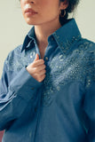 Dhun Denim Embroidered Shirt (Women)