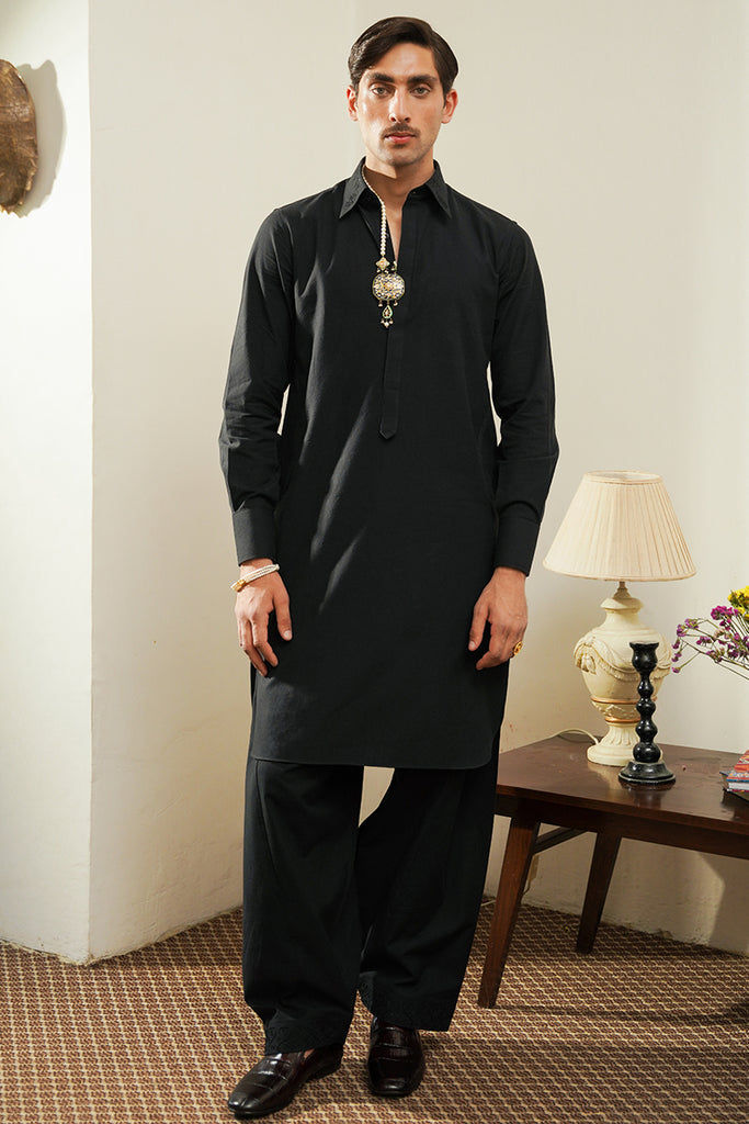 Gem Garments Embroidered Men Shalwar Kameez - Qalb