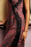 'LANA' Distorted Chunri Print and Lace Dress