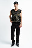 'BHEER' Woven Jacquard Knit Sweater-vest