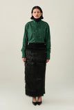 ‘SAAZ' FAUX FUR PENCIL SKIRT