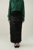 ‘SAAZ' FAUX FUR PENCIL SKIRT
