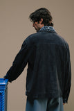 Meeran Hand Embroidered Suede Shirt Jacket