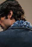 Meeran Hand Embroidered Suede Shirt Jacket