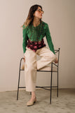 Hand-dyed Bandhani and Hand Embroidered Tailored Shirt