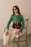 Hand-dyed Bandhani and Hand Embroidered Tailored Shirt