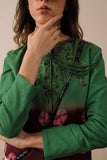 Hand-dyed Bandhani and Hand Embroidered Tailored Shirt