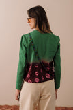 Hand-dyed Bandhani and Hand Embroidered Tailored Shirt