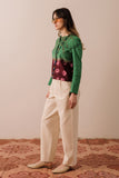 Hand-dyed Bandhani and Hand Embroidered Tailored Shirt