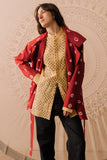 Bandhani Hand-beaded Trench Coat
