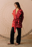 Bandhani Hand-beaded Trench Coat