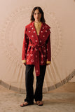 Bandhani Hand-beaded Trench Coat