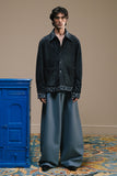 Meeran Hand Embroidered Suede Overshirt