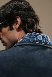 Meeran Hand Embroidered Suede Overshirt