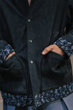 Meeran Hand Embroidered Suede Overshirt