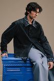 Meeran Hand Embroidered Suede Overshirt