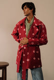 Bandhani Hand-beaded Trench Coat