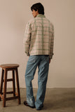 Denim Bandhani and Embroidered Patch Trousers