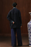 Meeran Hand Embroidered Suede Shirt Jacket