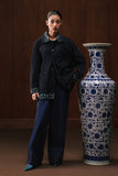 Meeran Hand Embroidered Suede Shirt Jacket