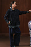 Meeran Hand Embroidered Suede Shirt Jacket