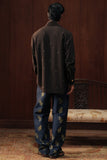 Zeenah Hand Embellished Denim Trousers