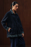 Meeran Hand Embroidered Suede Shirt Jacket