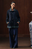 Meeran Hand Embroidered Suede Shirt Jacket