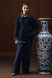 Meeran Hand Embroidered Suede Shirt Jacket