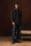 Zeenah Hand Embellished Denim Trousers
